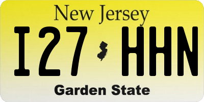 NJ license plate I27HHN