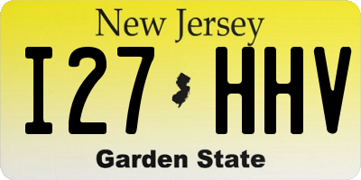 NJ license plate I27HHV