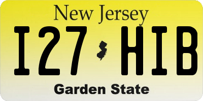 NJ license plate I27HIB