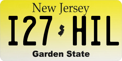 NJ license plate I27HIL