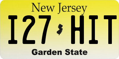NJ license plate I27HIT