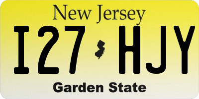 NJ license plate I27HJY