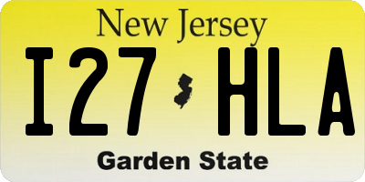 NJ license plate I27HLA