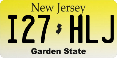 NJ license plate I27HLJ