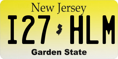NJ license plate I27HLM