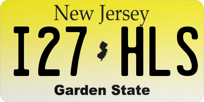 NJ license plate I27HLS