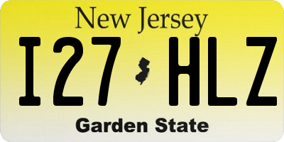NJ license plate I27HLZ