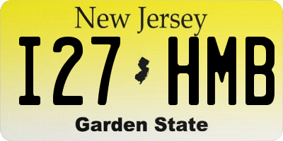NJ license plate I27HMB