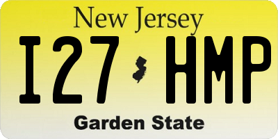 NJ license plate I27HMP