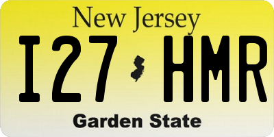 NJ license plate I27HMR