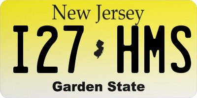 NJ license plate I27HMS