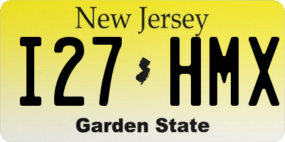 NJ license plate I27HMX