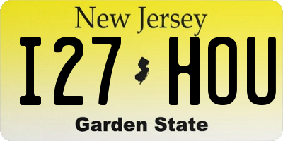 NJ license plate I27HOU