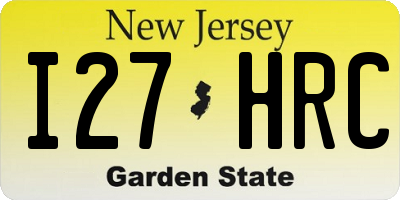 NJ license plate I27HRC