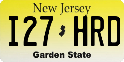 NJ license plate I27HRD