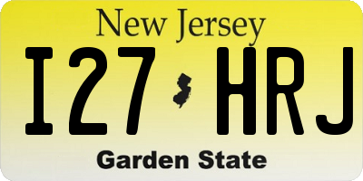 NJ license plate I27HRJ