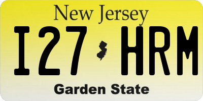 NJ license plate I27HRM