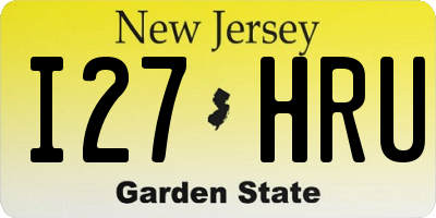 NJ license plate I27HRU