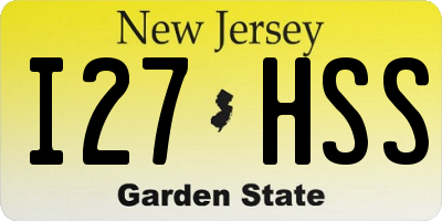NJ license plate I27HSS