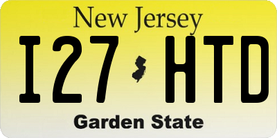 NJ license plate I27HTD