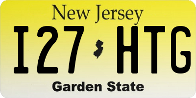 NJ license plate I27HTG