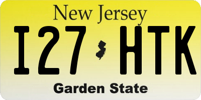 NJ license plate I27HTK