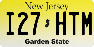 NJ license plate I27HTM