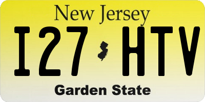 NJ license plate I27HTV