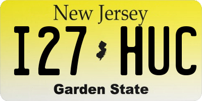 NJ license plate I27HUC