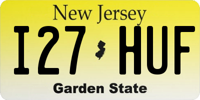 NJ license plate I27HUF