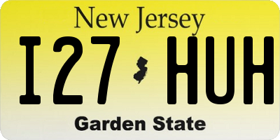 NJ license plate I27HUH
