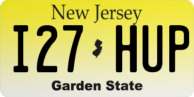 NJ license plate I27HUP