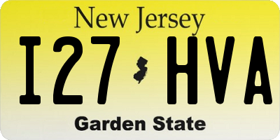 NJ license plate I27HVA
