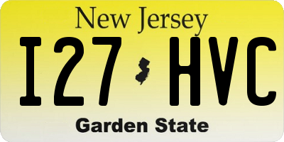 NJ license plate I27HVC