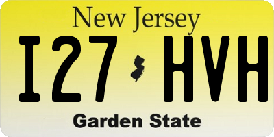 NJ license plate I27HVH