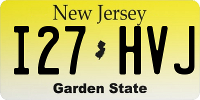 NJ license plate I27HVJ