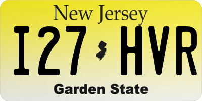 NJ license plate I27HVR
