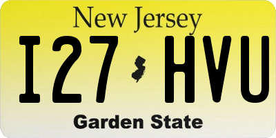 NJ license plate I27HVU