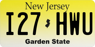 NJ license plate I27HWU