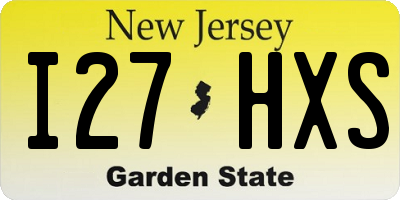 NJ license plate I27HXS