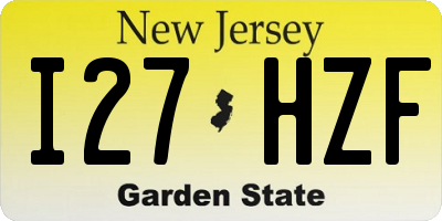 NJ license plate I27HZF