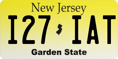 NJ license plate I27IAT