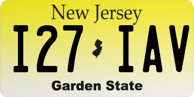 NJ license plate I27IAV