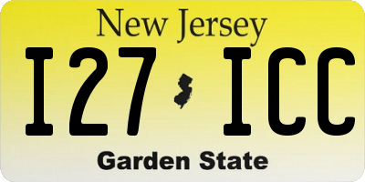 NJ license plate I27ICC