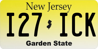 NJ license plate I27ICK