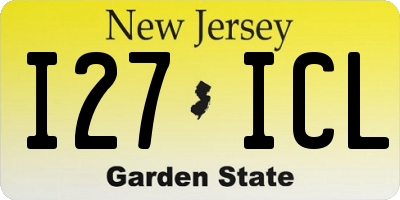 NJ license plate I27ICL
