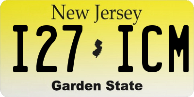 NJ license plate I27ICM