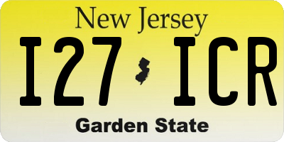 NJ license plate I27ICR
