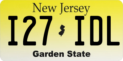 NJ license plate I27IDL