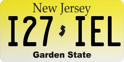 NJ license plate I27IEL